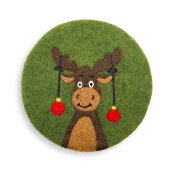 Untersetzer Weihnachtselch, Khaki